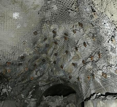 Fortificación con pernos y malla